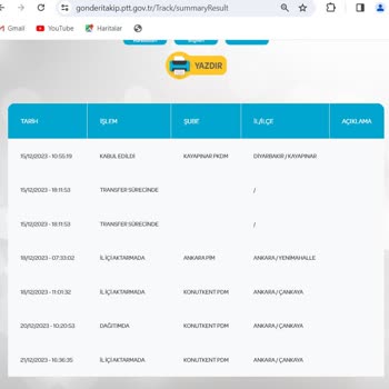 PTT Kargo Teslim Edilmedi. Dağıtımda Gözüküyordu.