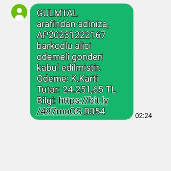 PttAVM PTT Kargo Bilgim Dışı Kargo Ve Ödeme Bildirimi