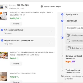 Hepsiburada Teslim Edilmeyen Ürünler.