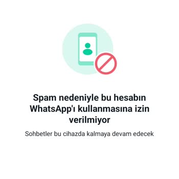 WhatsApp Spam Yediğimden Dolayı