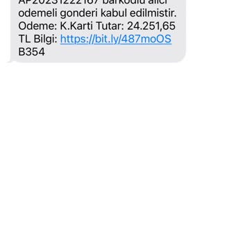 PTT Kargo Yanıltıcı Kargo Ödeme Bildirimi!