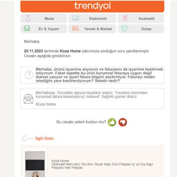 Trendyol Satıcılarına Faturaları İstediğimiz T. C./VKN Kestirmiyor