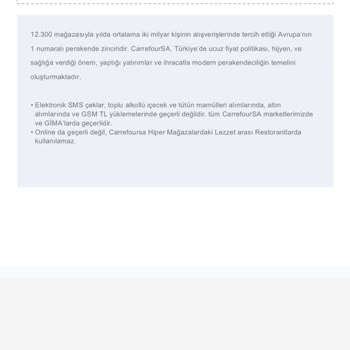 İpsos Carrefour SA Alışveriş Çeki