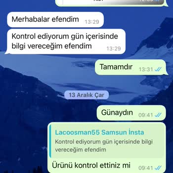 Lacossosman55 (Instagram) Yanlış Ürün Ve Sayfanın Arkasında Durmaması