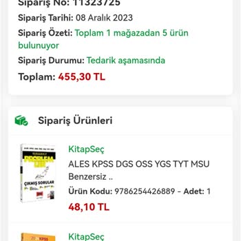 Kitapsec Teslim Sıkıntısı