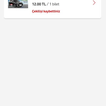 Vodafone Her Şey Yanımda Çekiliş Yanımda Bileti