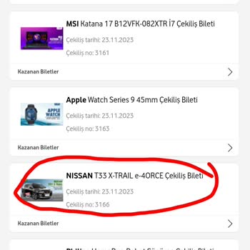Vodafone Her Şey Yanımda Çekiliş Yanımda Bileti