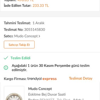 Mudo Kargomu Trendyol'un Kaybetmesi
