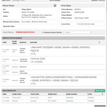 Grup Teknik Bosch Buzdolabı Teknik Servis