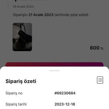Gardrops İptal Para İadesi