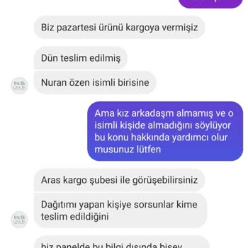 Aras Kargo (kargom Ortada Yok)