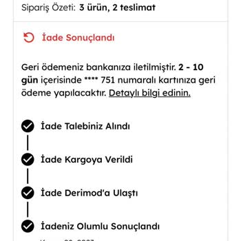 Derimod Para İadesi Yapmıyor!