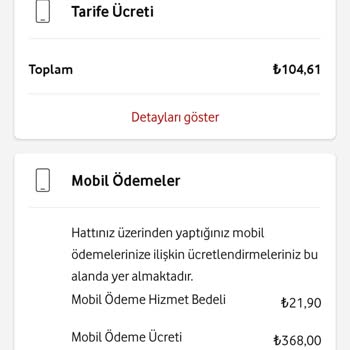 Bilgim Dahilinde Olmayan Uygulamaların Vodafone Faturama Yansıması