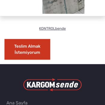 KARGOMsende Kargo Teslim Alamıyorum