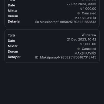 Casinom Çekim Yaptım Verilmedi