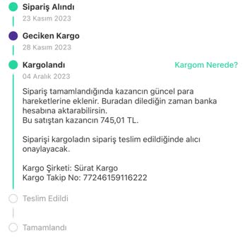 Sürat Kargo Kargomu Kaybetti Dolaptan Sipariş Verilmişti