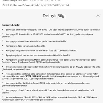 Garanti BBVA Bonus Kredi Kartı Kampanyası
