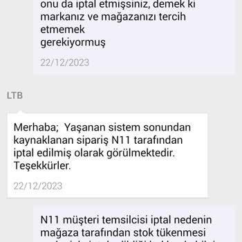 Little Big Bilgi Dışı Ürün İptali