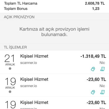 Scannero Otomatik Aboneliğimin İptal Edilmesini Ve Para İadesi İstiyorum