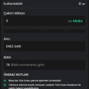 Bitay Uygulamasından Banka Hesabıma Para Geçmedi Hâlâ