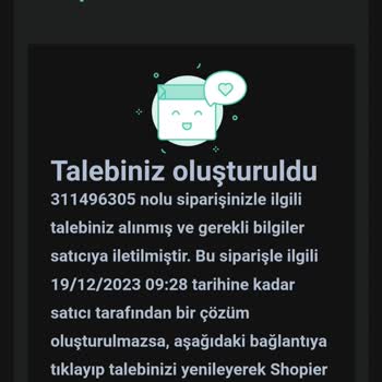 Shopier Sipariş Kargoya Verilmedi