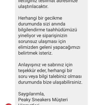 Peaky Sneaker İki Aydır Ayakkabım Gelmedi!