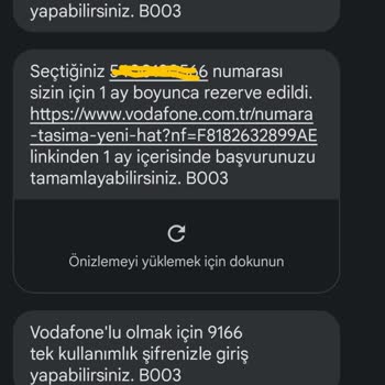 Vodafone Yanlış Numara Gönderimi