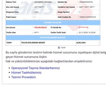 Aras Kargo İzmir Ayrancılar Yazı Başı Şubesi