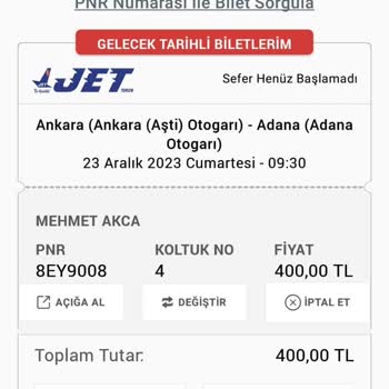 Obilet Otobüs Biletimin Haberim Olmadan Başka Bir Güne Aktarılması