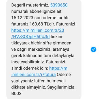 Millenicom Haksız Yere Ücret İstemesi
