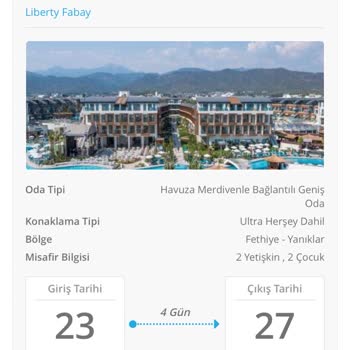 Liberty Fabay Rezervasyonumun Ertesi Günü Ekstra Ücret Talep Etti