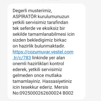 Vestel Servisin Gereksiz Ücret Talebi