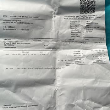 Varan Bilgisayar Vatan Bilgisayar Dan Aldığım İphone 128 GB Telefon