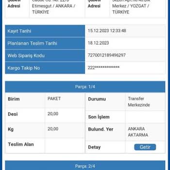 Sürat Kargo Kargomu Neden Getirmiyorsun?