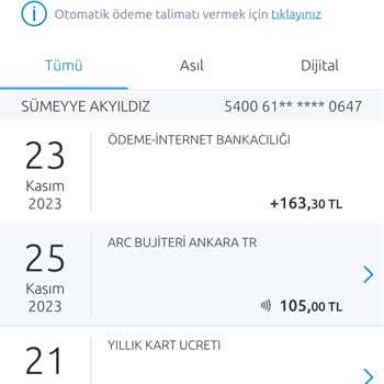 Yapı Kredi Bankası Kredi Kartı Yıllık Kart Ücreti