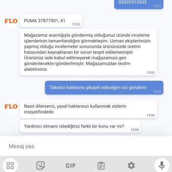 Puma Kalitesiz Ürün Ve İlgisiz Hizmet