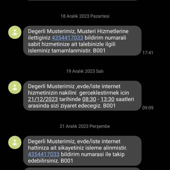 Türk Telekom Nakil İşlemi Yapılamaması