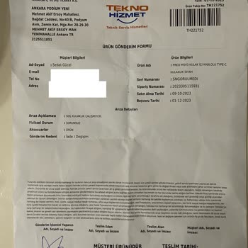 Teknosa Arıza - İade