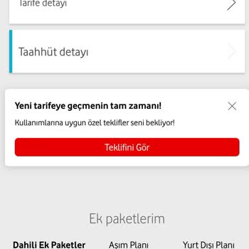 Vodafone Onay Vermediğim Tarife Yenileme