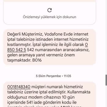 Vodafone Net Haksız Talep Edilen Cayma Bedeli