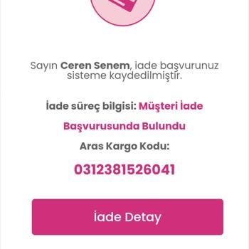 Modaselvim Kullanılmış Ürün Gönderildi