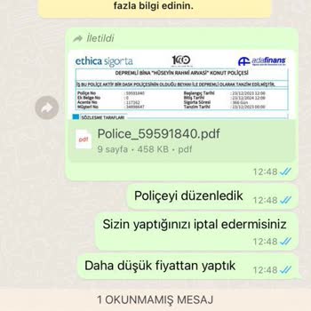 Vakıf Katılım Bankası Hukuksuz Bir Şekilde Adıma Düzenlenen Konut Sigortası