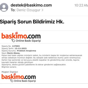 Baskimo.com Fotograf Yırtık Geldi, İade Talebim Reddedildi!