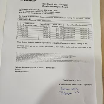 VakıfBank Kredi Kartı Şikayeti