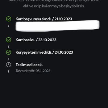 Papara Metal Kart Sıkıntı