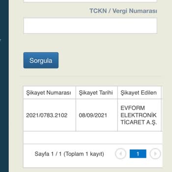 Evform Şikayetine Dönüş Alan Oldu Mu?