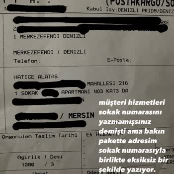 PTT Kargo Adres Karmaşası Ve İletişim Sorunu