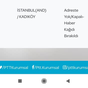 PTT Kargo Kargoyu Adrese Teslim Etmedi.