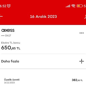 Akbank Kart Aidatı B