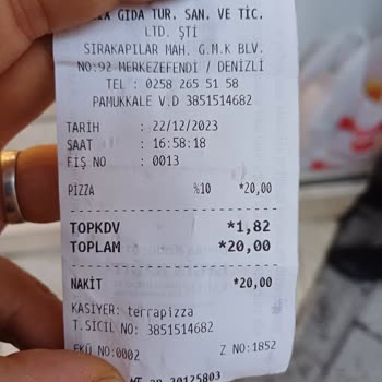 Terra Pizza Hijyen Temizlik Yok